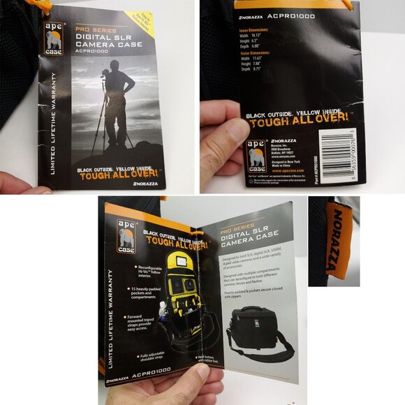 Ape Case Camera Bag Digital DSLR Canvas Padded Dividers Shoulder Strap NWT - Picture 4 of 10